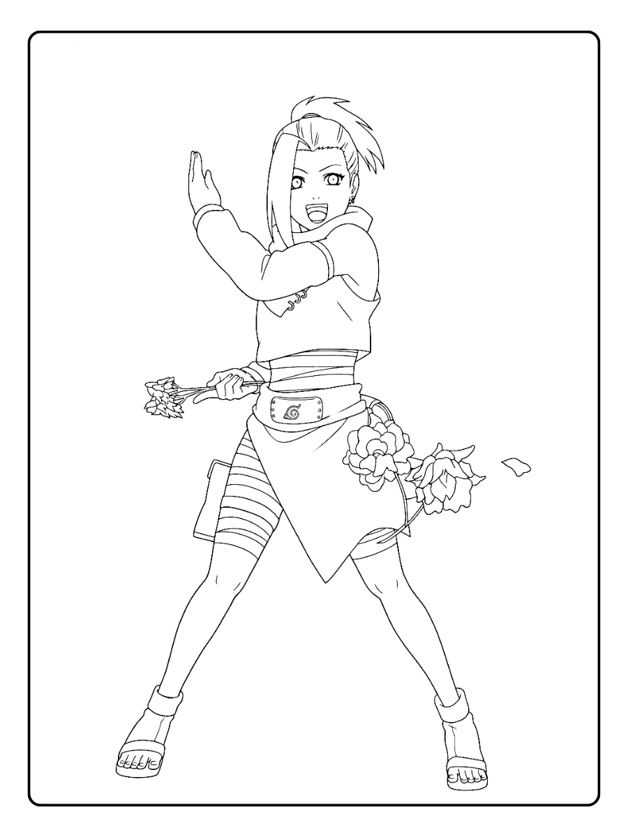 Naruto Coloring Pages – Ino Yamanaka