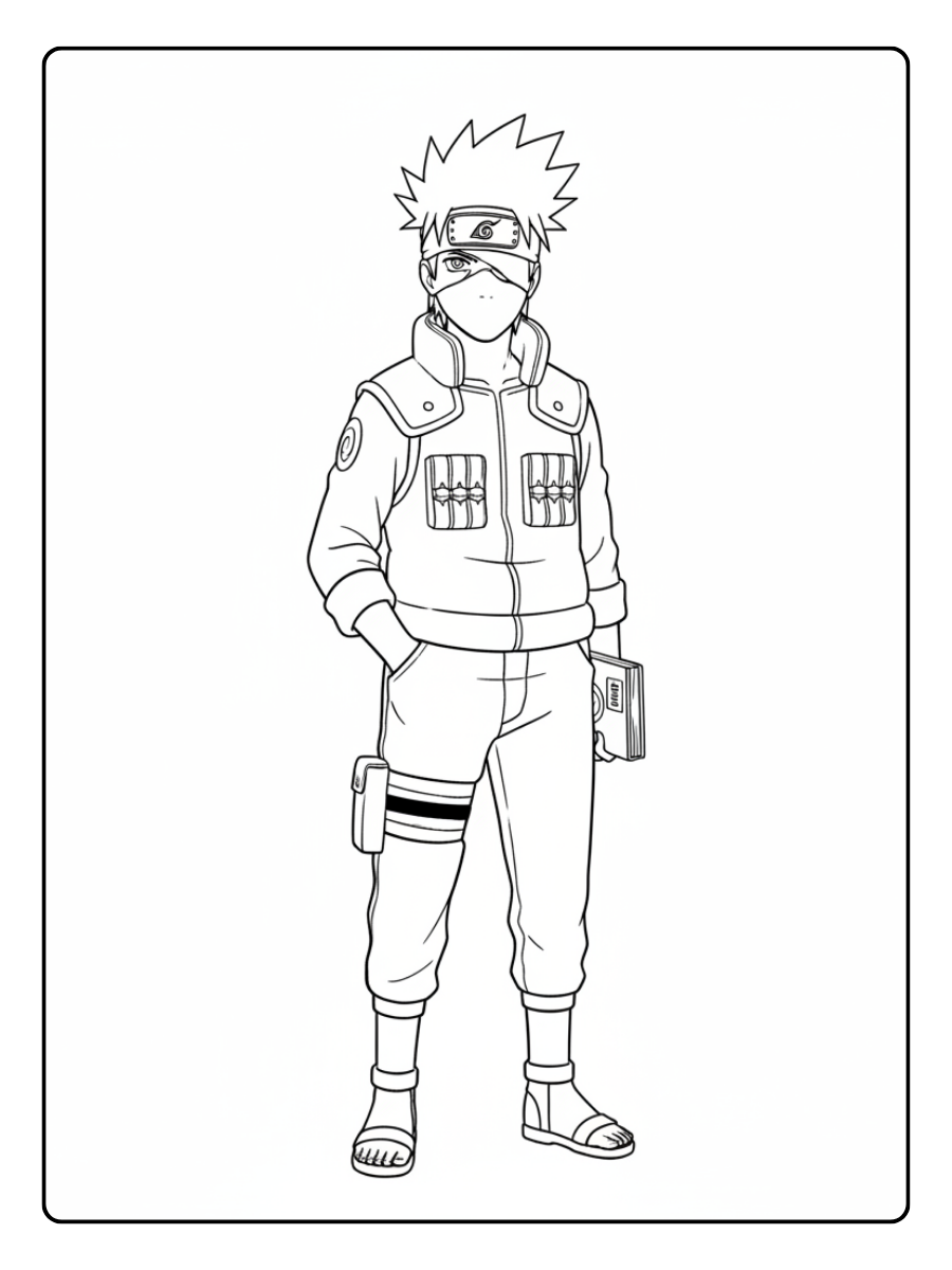 Naruto Coloring Pages – Kakashi Hatake