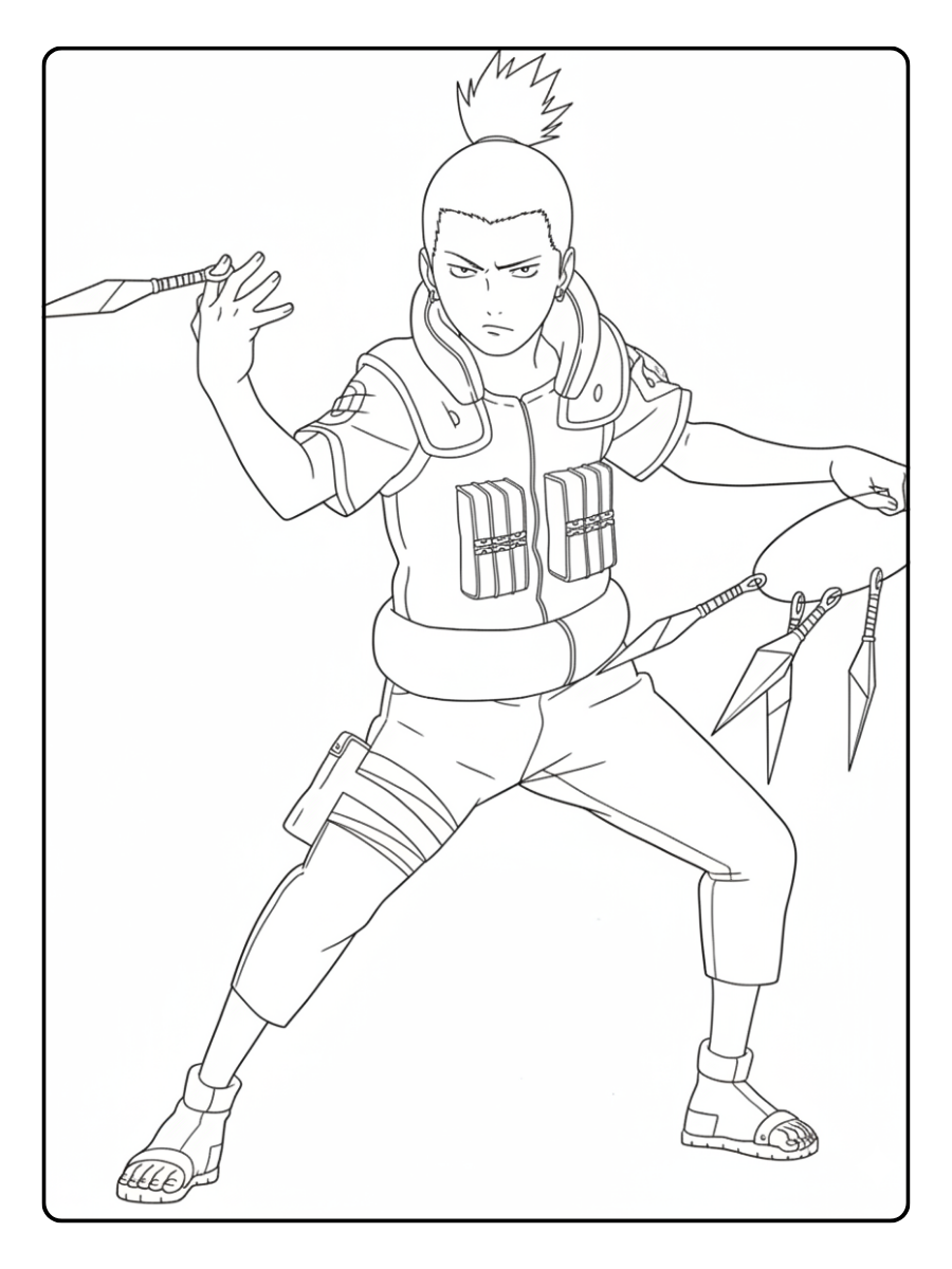 Naruto Coloring Pages – Shikamaru Nara