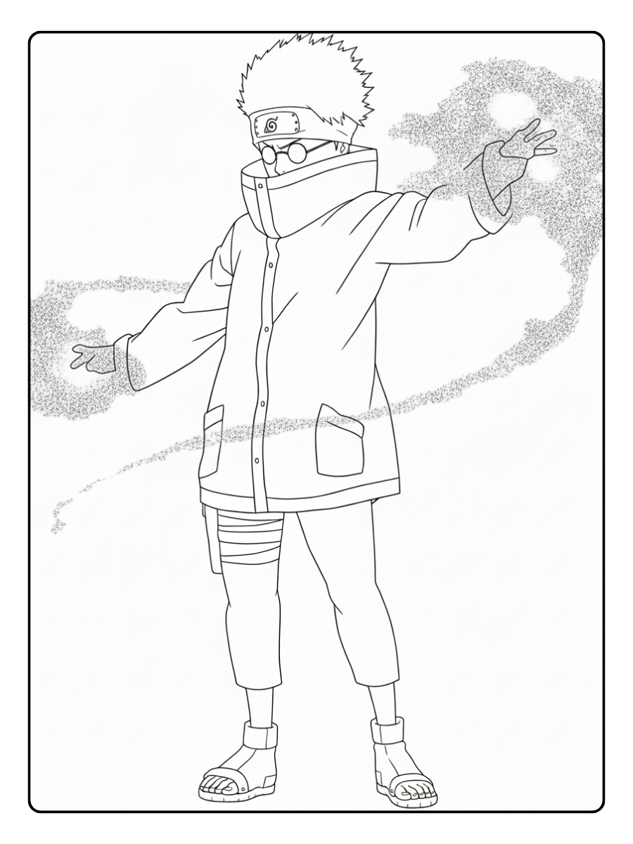 Naruto Coloring Pages – Shino Aburame