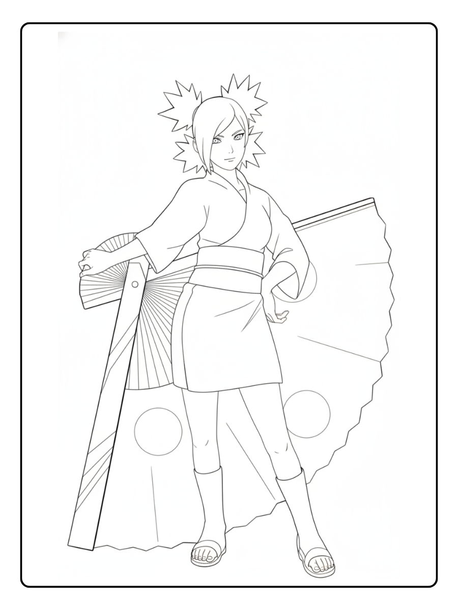 Naruto Coloring Pages – Temari