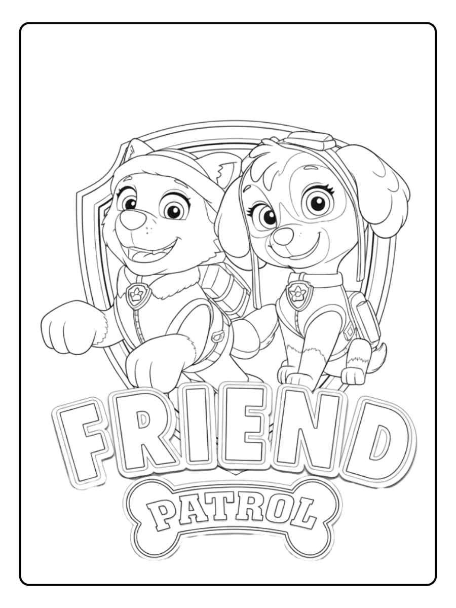 Paw Patrol Coloring Page Mighty Pup Skye Ready for Flight