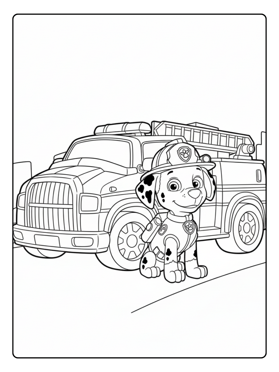 Paw Patrol Coloring Pages – Marshall