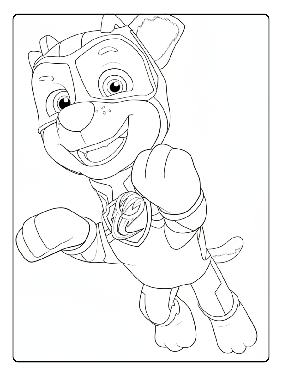 Paw Patrol Coloring Pages – Mighty Chase