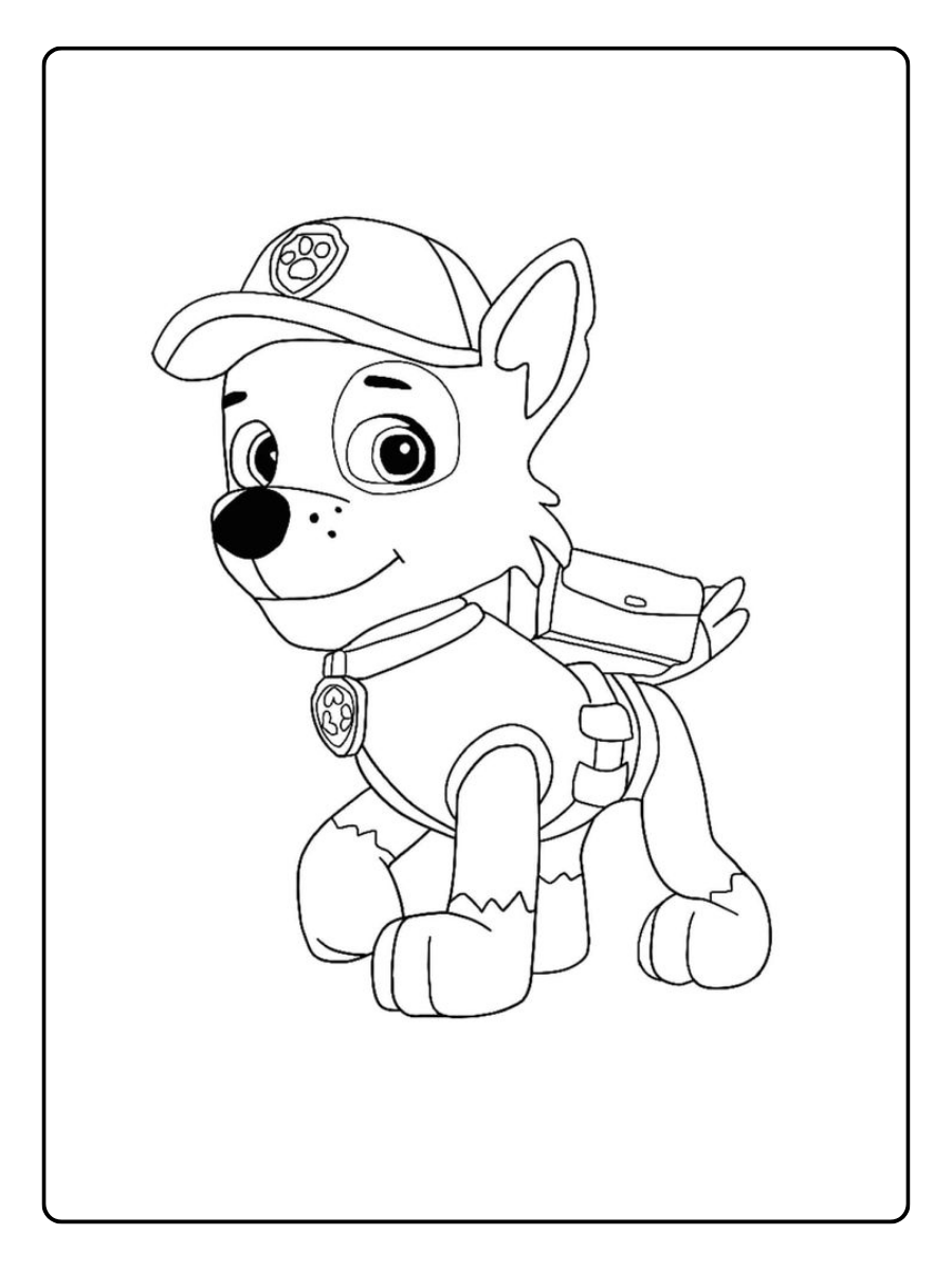 Paw Patrol Coloring Pages – Rocky