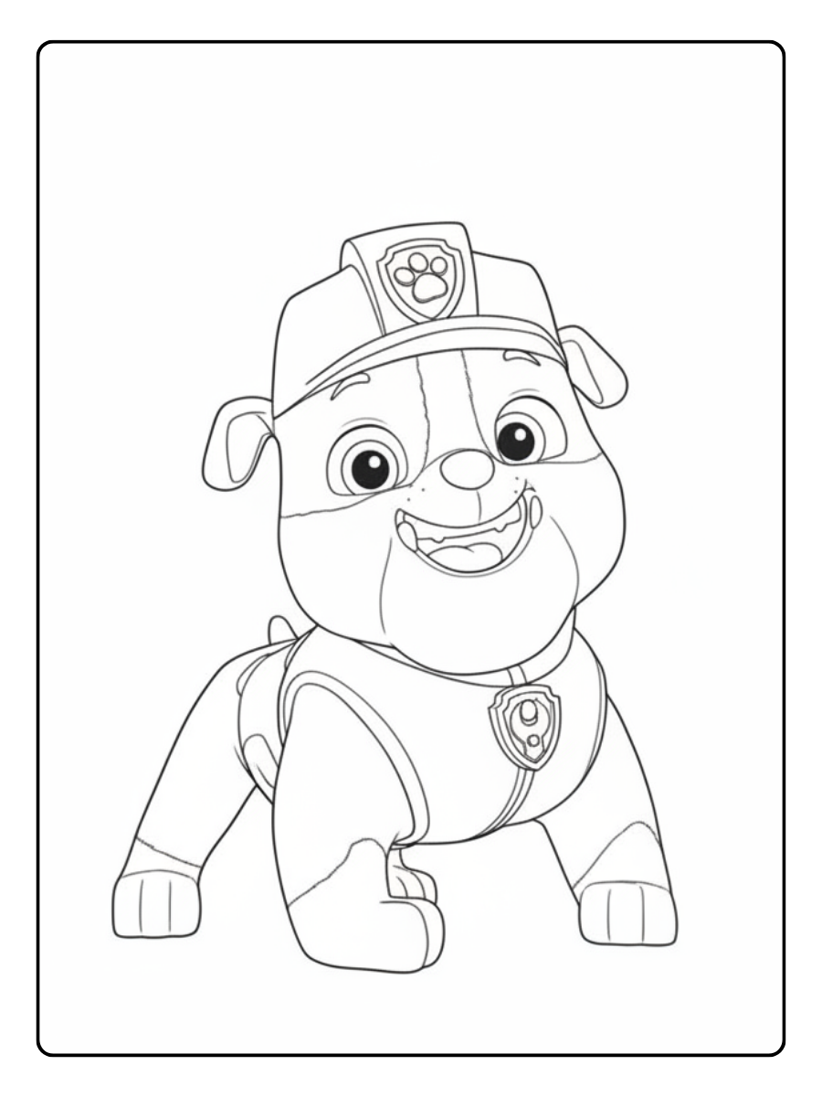 Paw Patrol Coloring Pages – Rubble