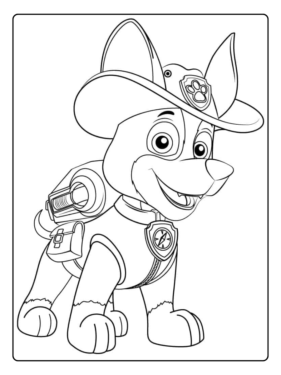 Paw Patrol Coloring Pages – Tracker