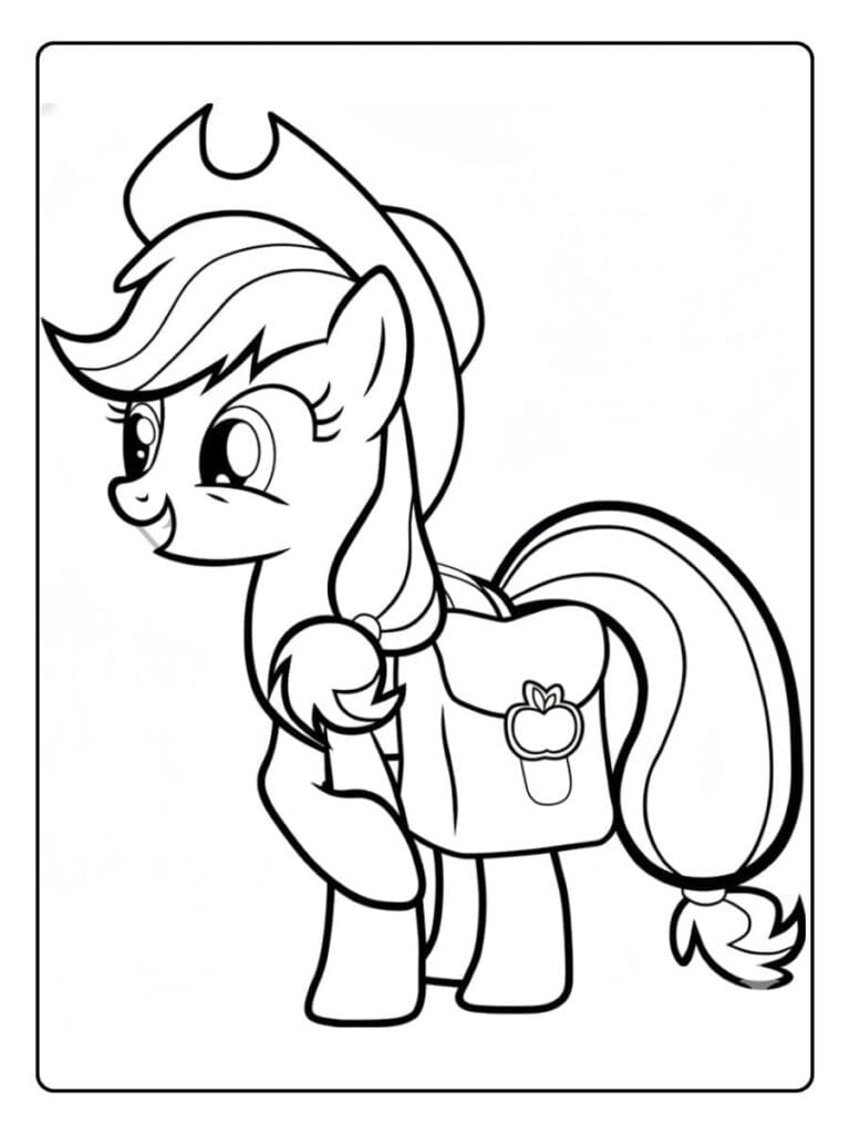 Pinkie Pie Outline for My Little Pony Coloring Pages Simple and Thick Lines