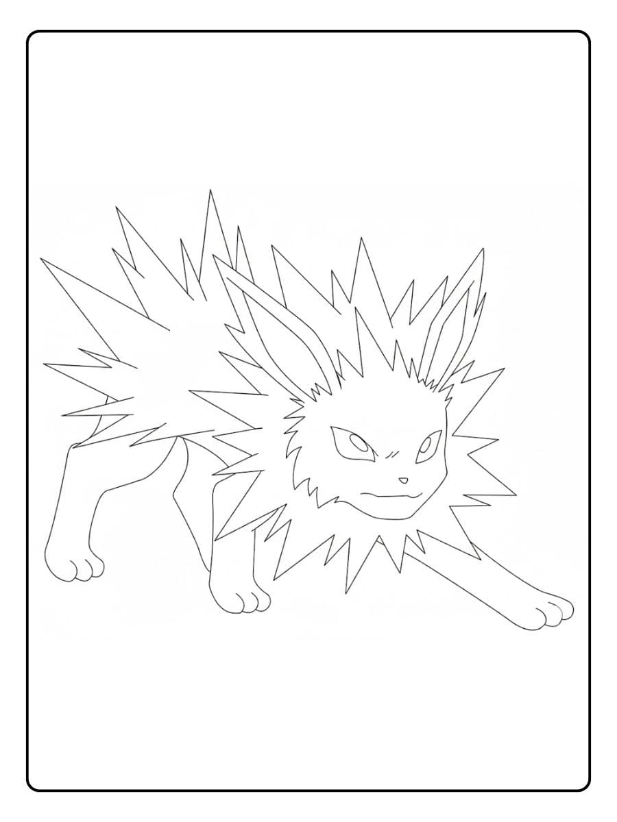 Pokémon Coloring Pages Jolteon The fast Electric type