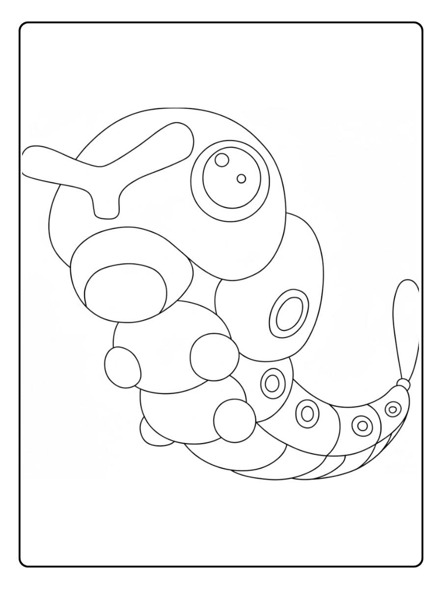 Pokemon Coloring Pages Simple Outline Drawing
