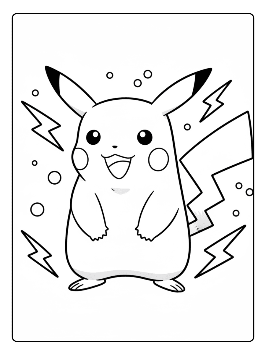 Pokemon Coloring Pages – Pikachu