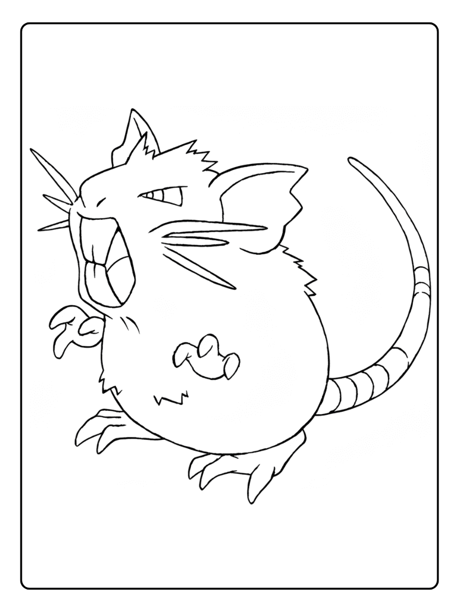 Pokemon Coloring Pages – Raticate