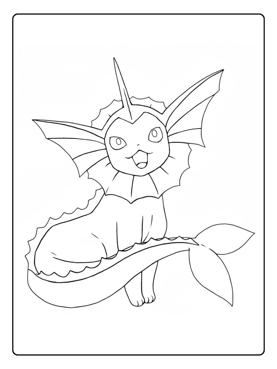 Pokemon Coloring Pages – Vaporeon