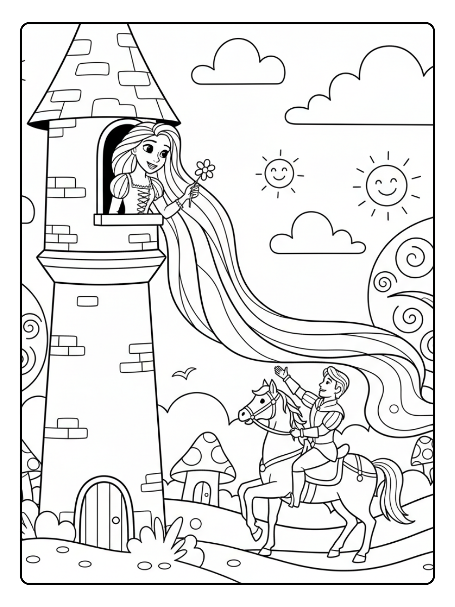 Rapunzel Coloring Pages – Rapunzel Fairy World
