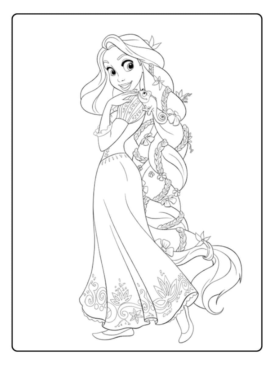 Rapunzel coloring page Rapunzel s Golden Hair
