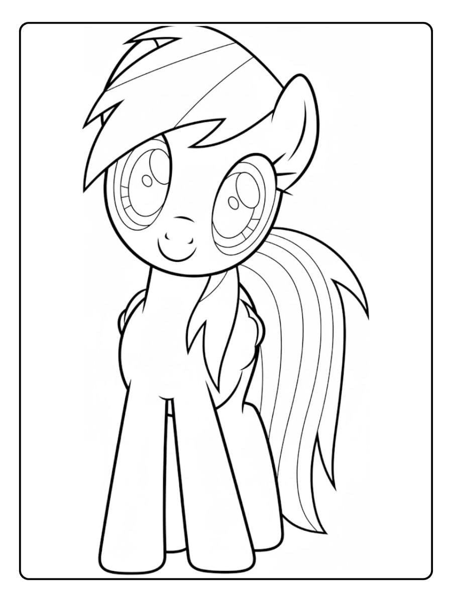 Simple My Little Pony Coloring Pages Outline