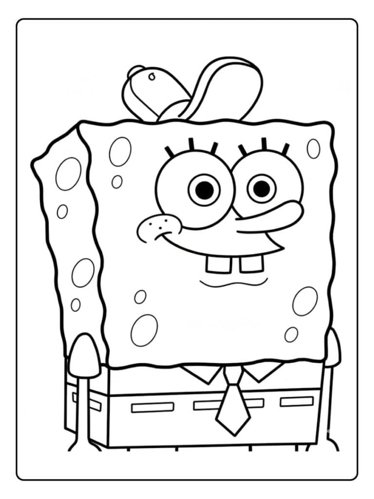 Simple Spongebob Coloring Pages