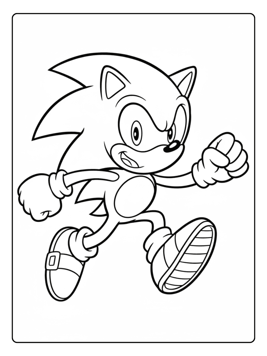 Sonic Coloring Pages – Happy Sonic