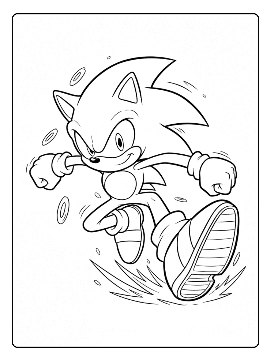 Sonic Coloring Pages – Sonic Modern Style Sonic Coloring Pages – Sonic Modern Style