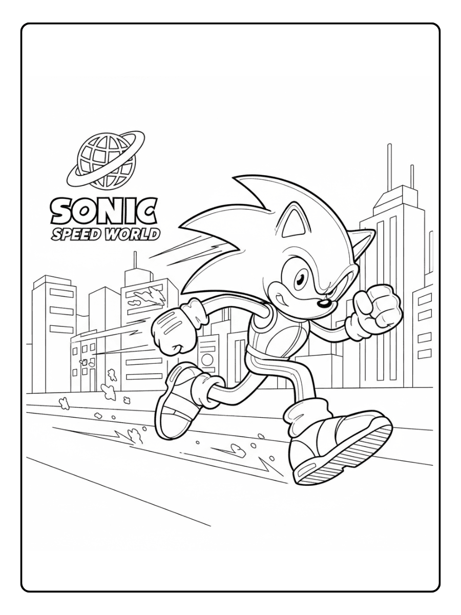 Sonic Coloring Pages – Sonic Speed World
