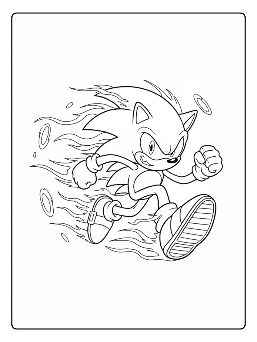 Sonic Coloring Pages – Sonic Ultimate Speed