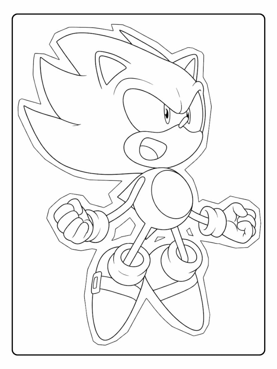Speedy Super Sonic Coloring Pages