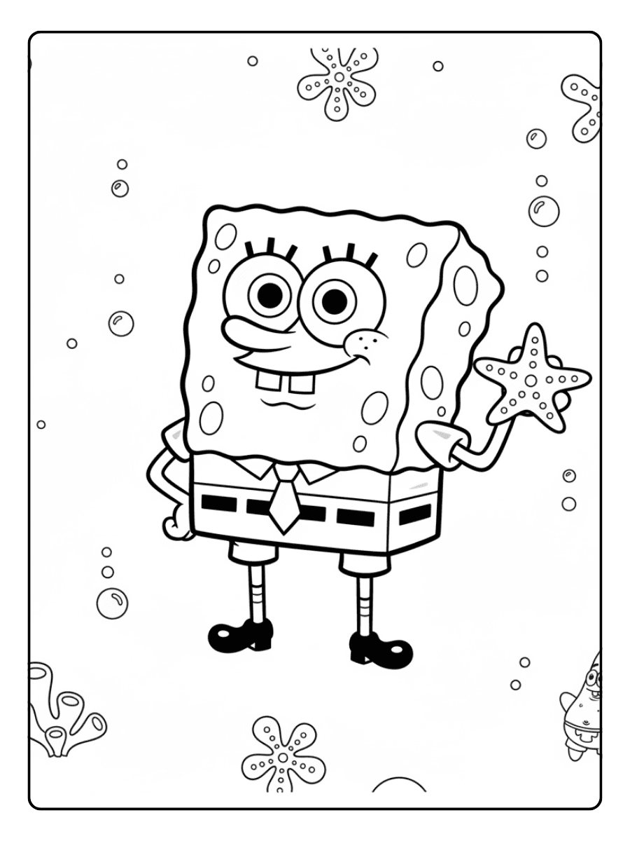SpongeBob Coloring Pages – Cute SpongeBob