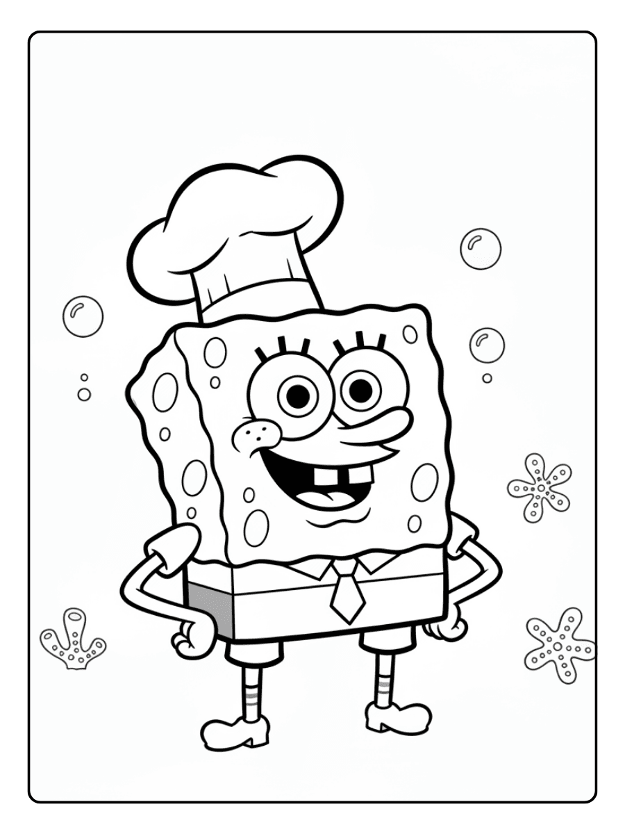 SpongeBob Coloring Pages – SpongeBob Portrait