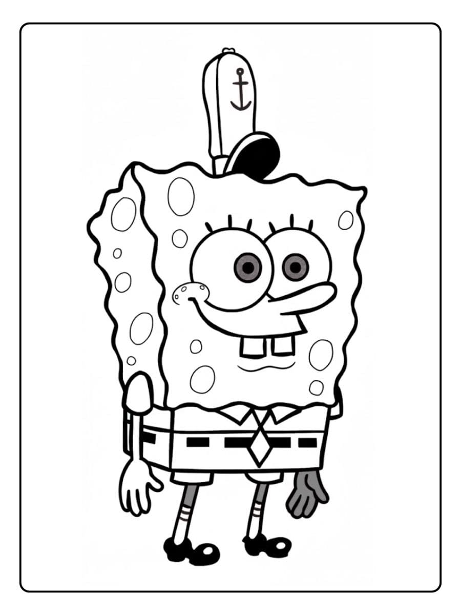 Spongebob Coloring Pages Outline Simple and Easy