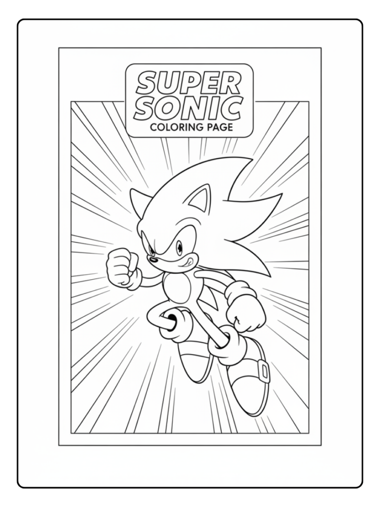 Super Sonic Coloring Pages