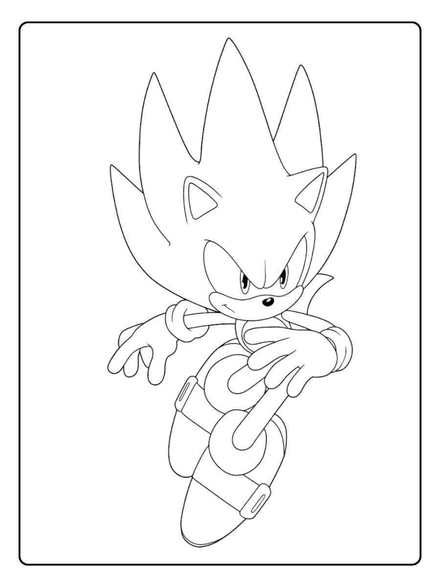 Super Sonic Coloring Pages Super Sonic s Amazing Speed