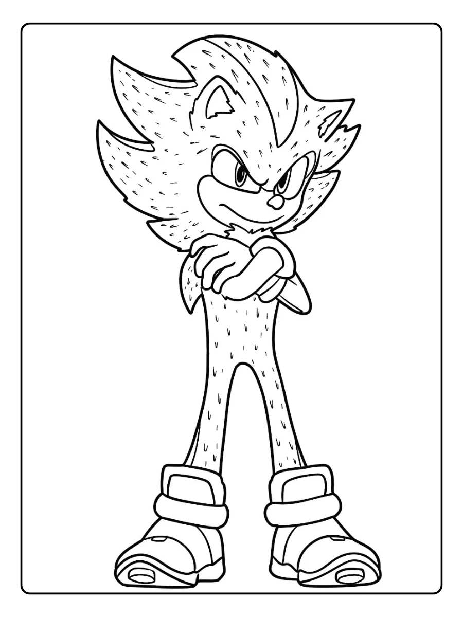 Super Sonic Coloring Pages – Detailed Super Sonic