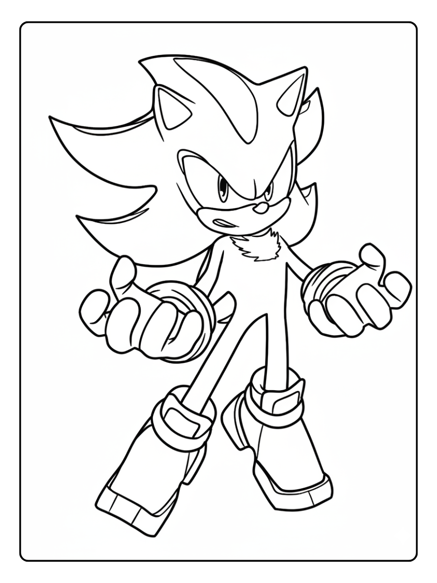 Super Sonic Coloring Pages – Easy Super Sonic