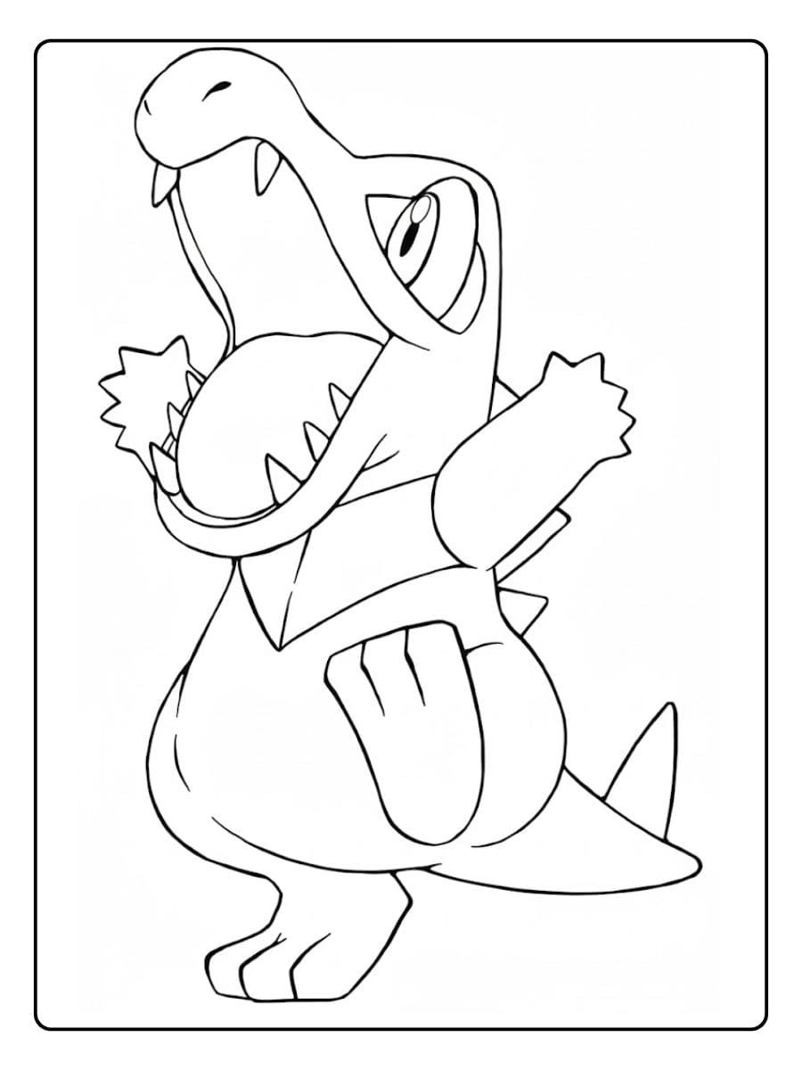 Totodile Pokemon Coloring Pages