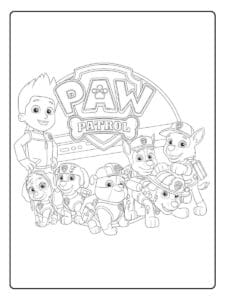 Zuma Paw Patrol Coloring Page