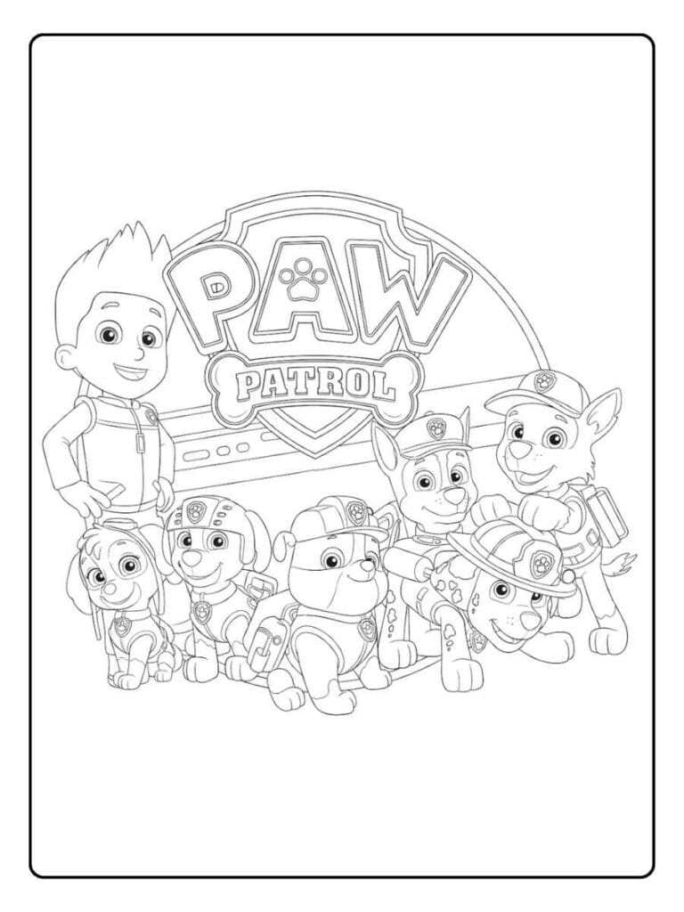 Zuma Paw Patrol Coloring Page