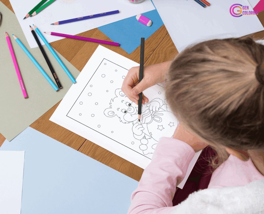 Explore more free coloring pages at gencoloring.com.