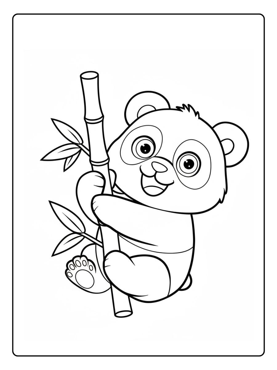 Cute Panda Coloring Pages – Cute Panda Cub