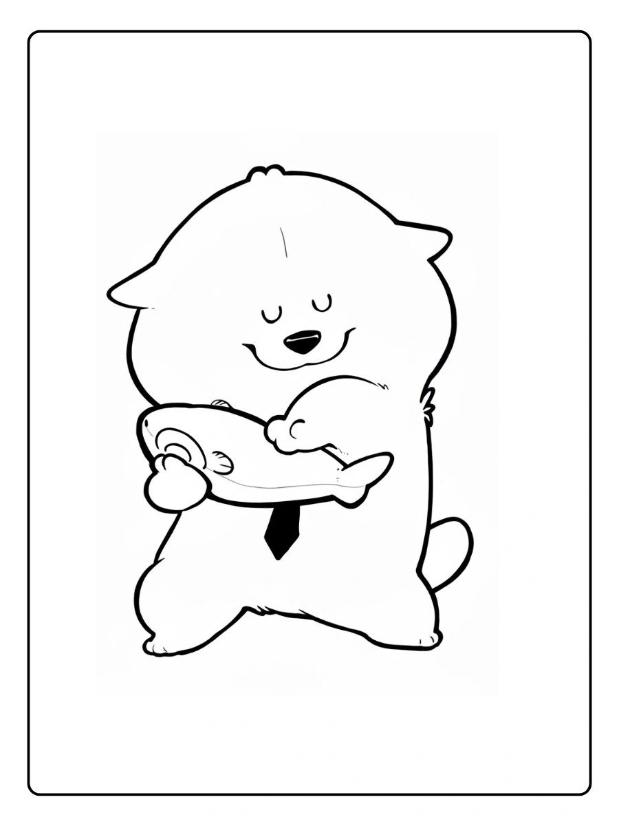 Cute Dog Coloring Pages – Puppy Holding a Toy Cute Dog Coloring Pages – Puppy Holding a Toy