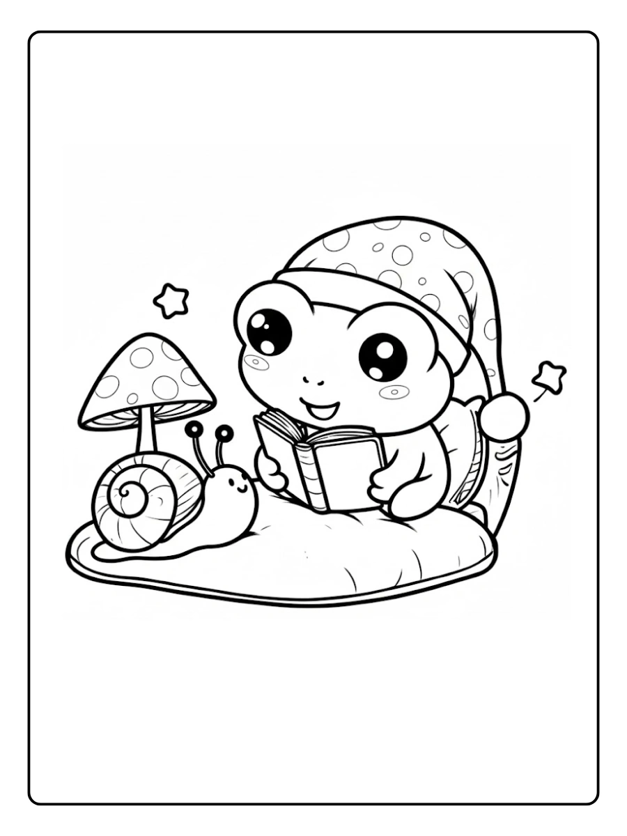 Cute Frog Coloring Pages – Frog Holding Heart