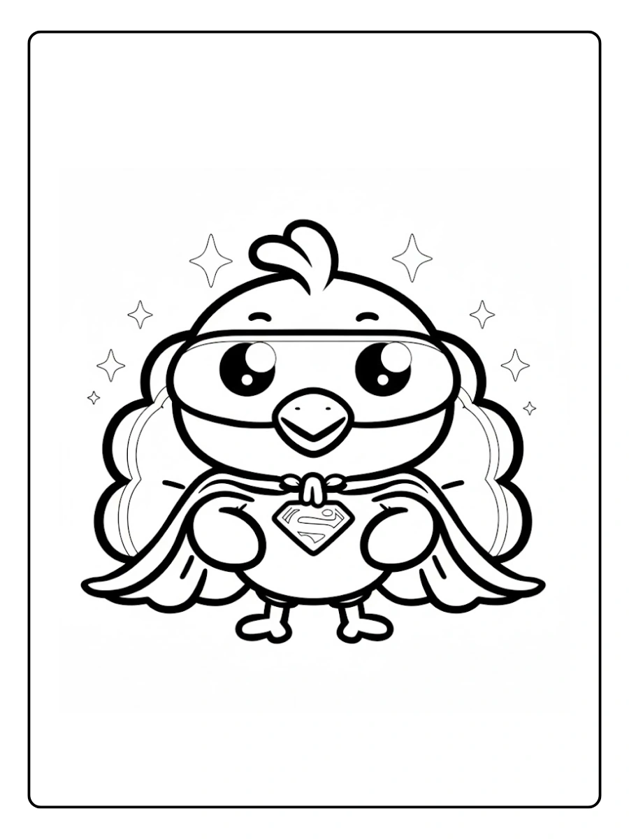 Cute Turkey Coloring Pages – Cute Turkey Cartoon