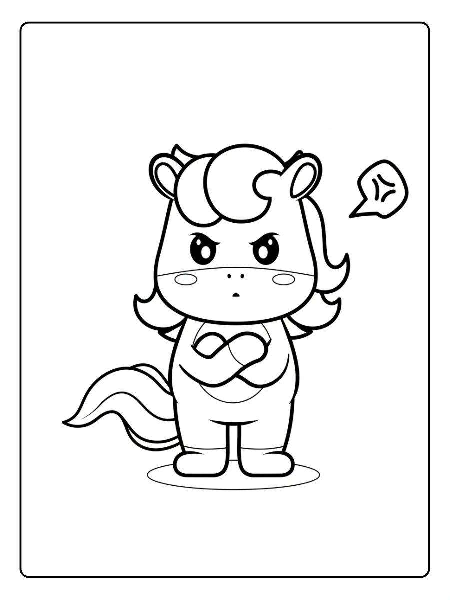 Cute Horse Coloring Pages – Hungry Horse