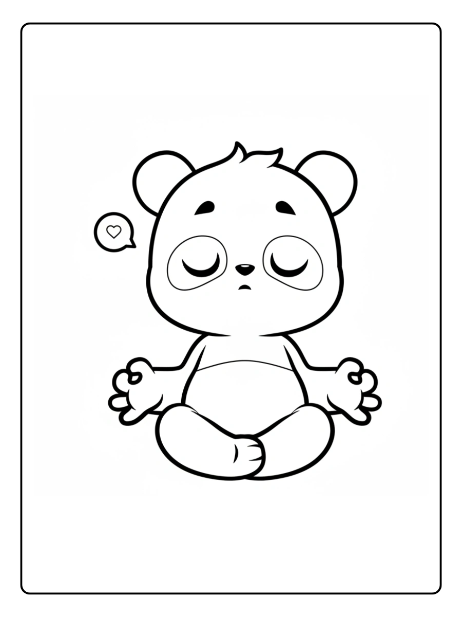 Cute Panda Coloring Pages – Cute Panda Relaxing