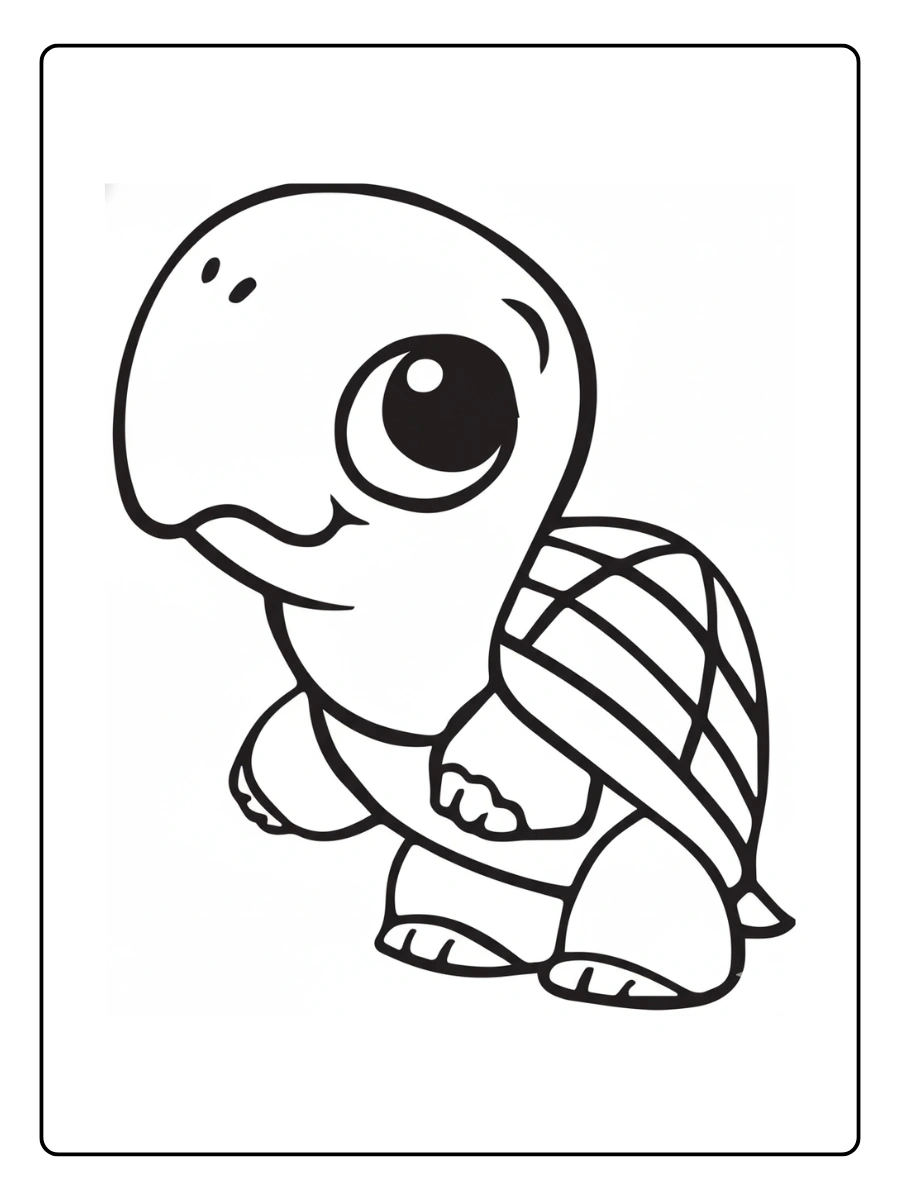 Cute Turtle Coloring Pages – Cute Turtle Face
