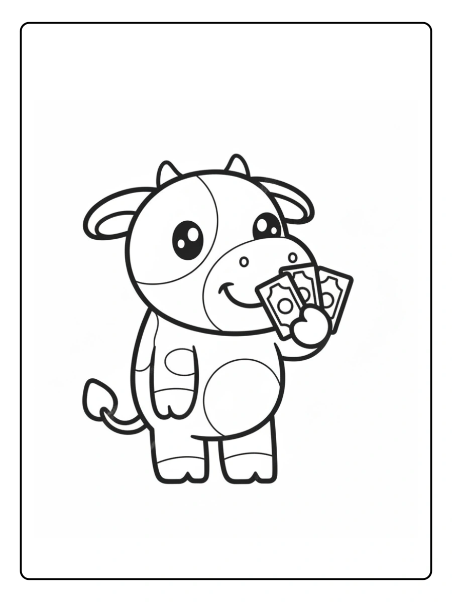 Cute Cow Coloring Pages – Cute Cow Outline for Kids