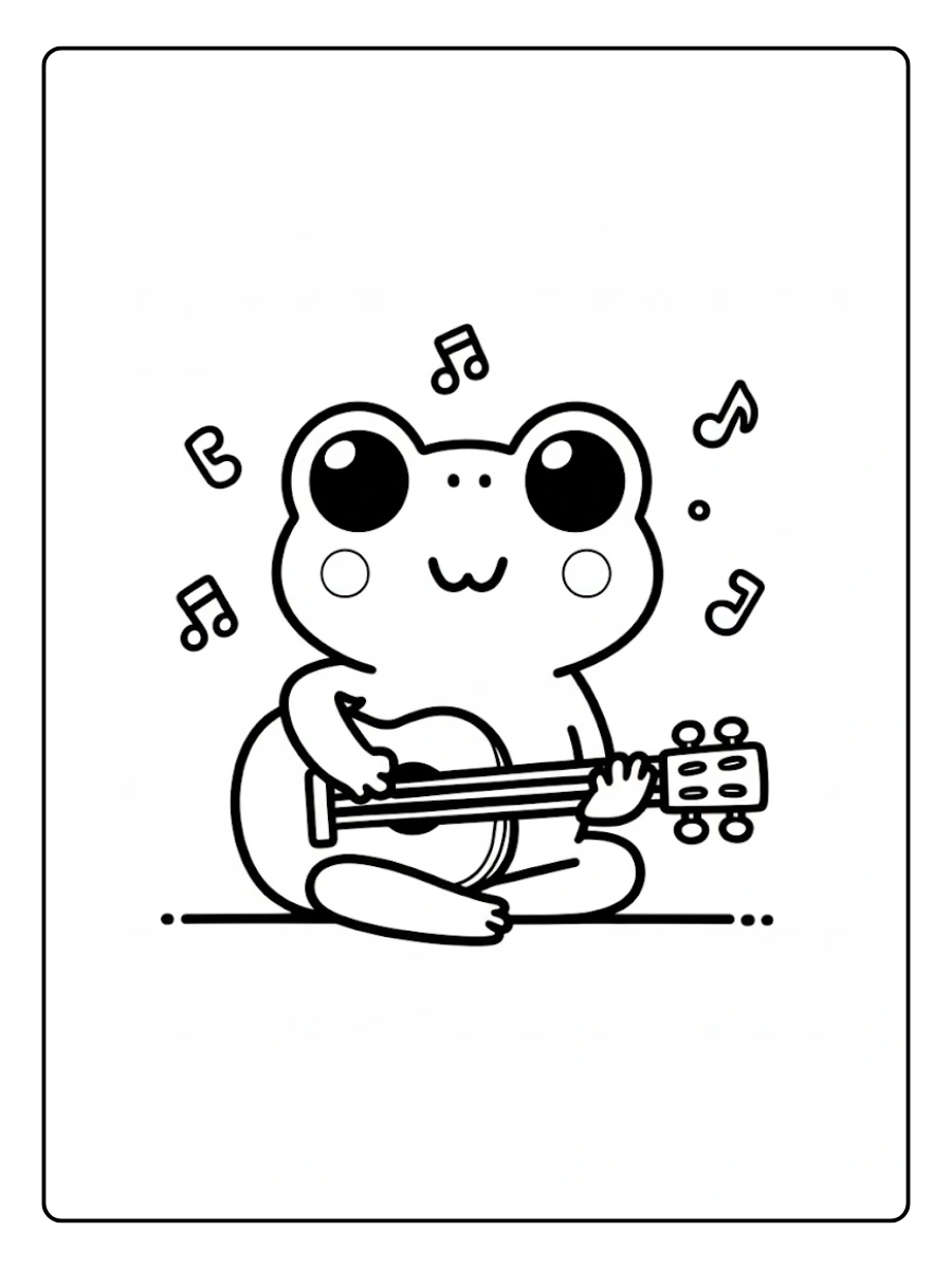 Cute Frog Coloring Pages – Cute Frog Outline for Kids