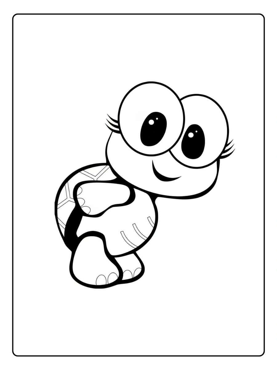 Cute Turtle Coloring Pages – Turtle in Ocean