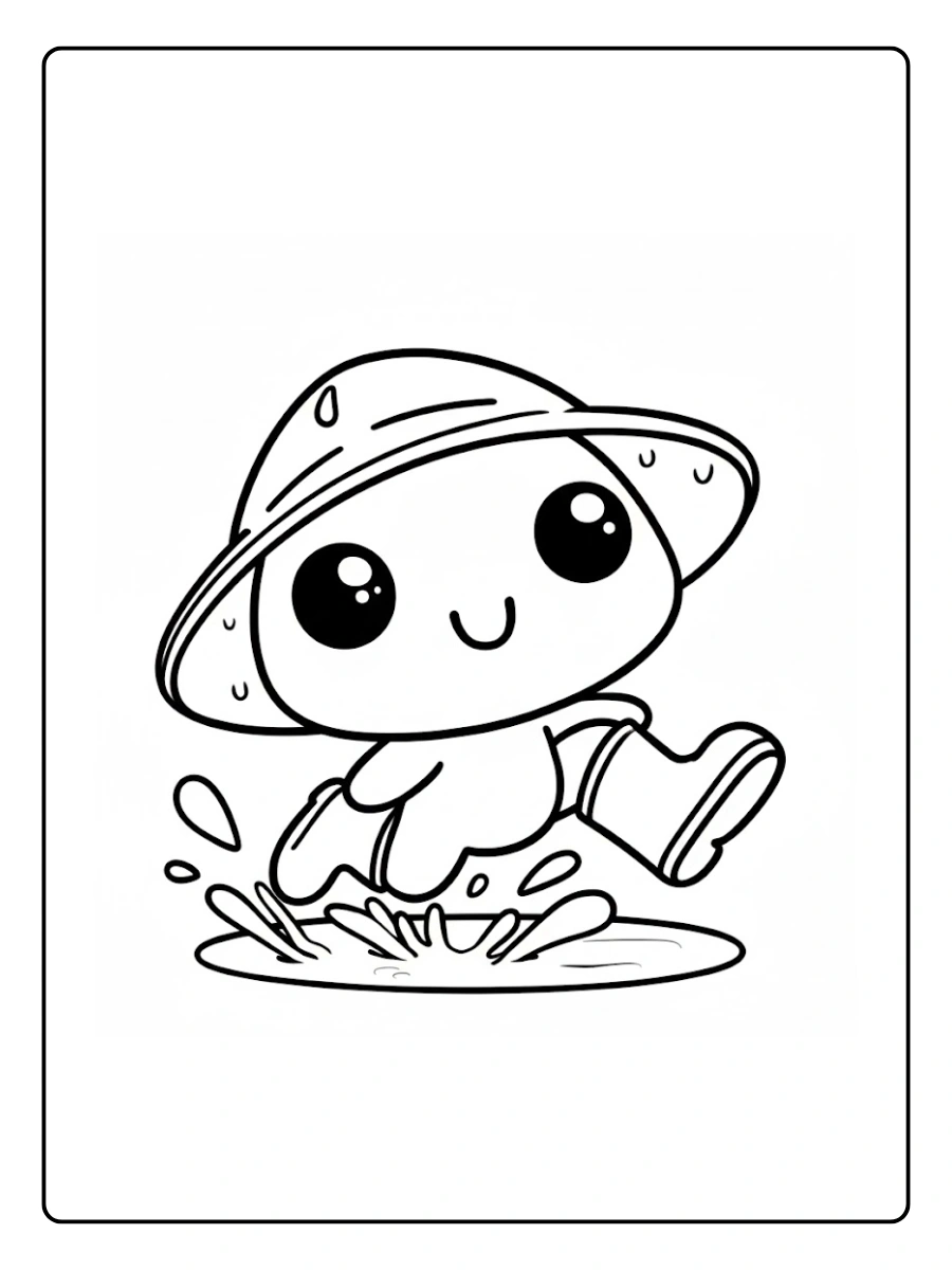 Cute Frog Coloring Pages – Frog Jumping