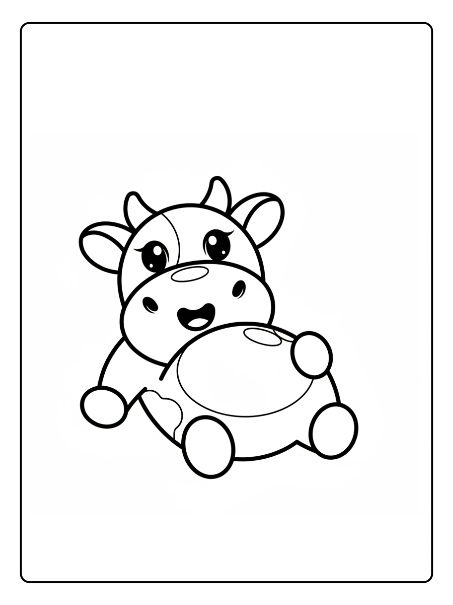 Cute Cow Coloring Pages – Baby Cow