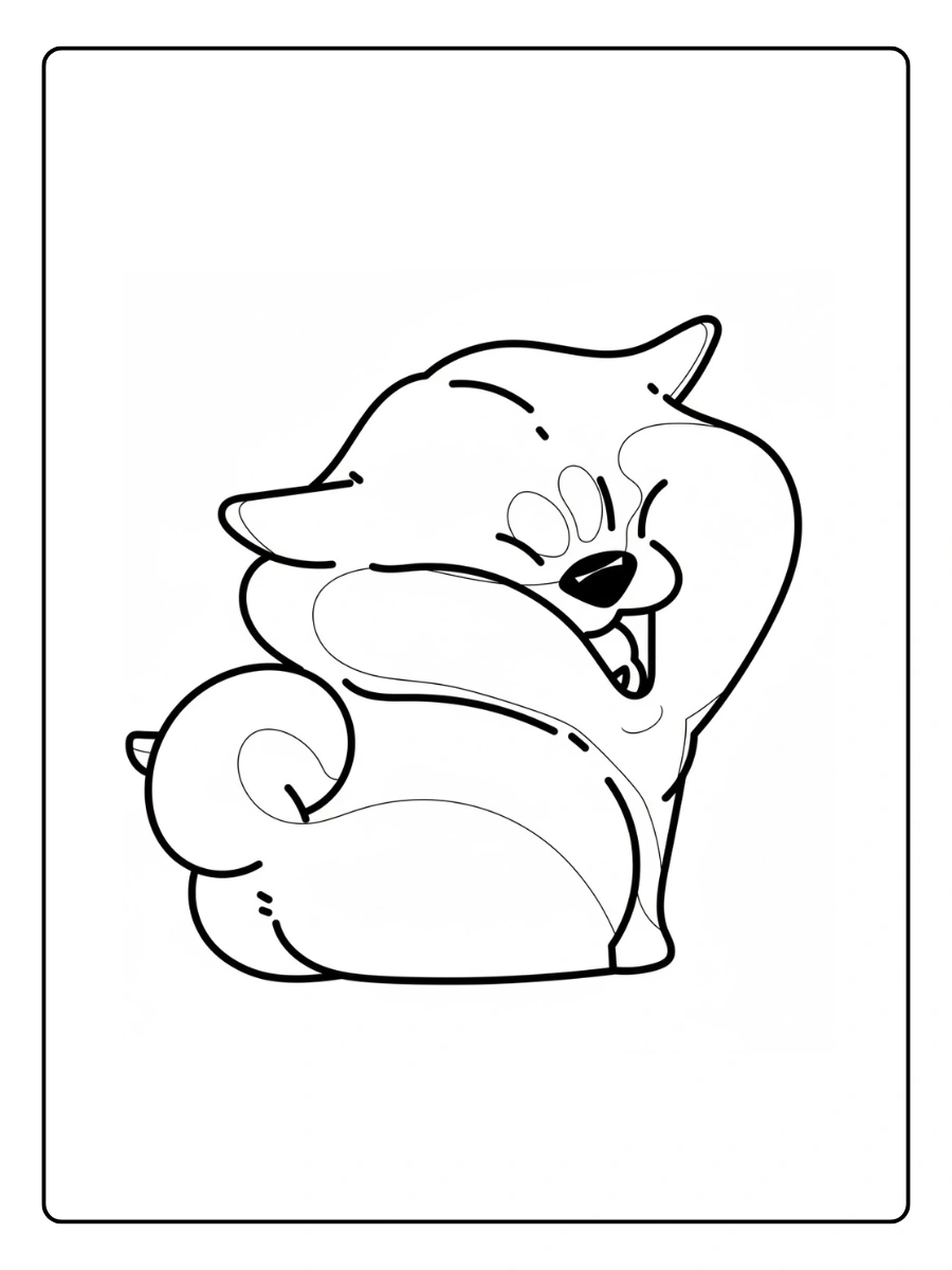 Cute Dog Coloring Pages – Puppy in a Basket Cute Dog Coloring Pages – Puppy in a Basket